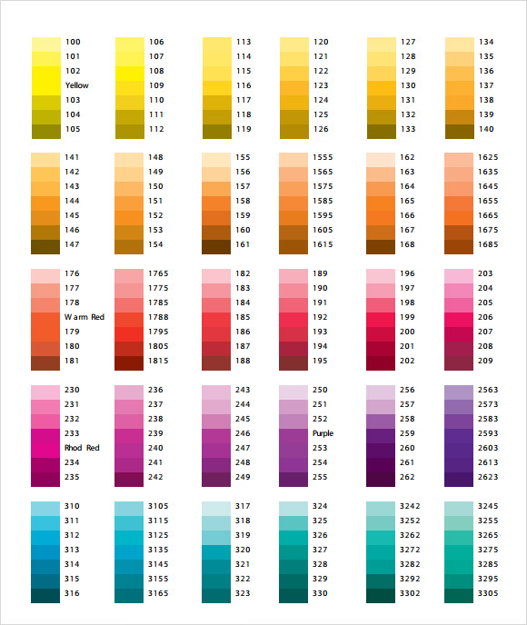 cmyk color chart download